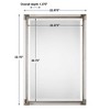 Uttermost Mackai Metallic Silver Mirror – 33" Tall, Acrylic Rod Detailing, Beveled Glass Frame - 4 of 4