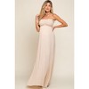 PinkBlush Beige Smocked Halter Maternity Maxi Dress - 4 of 4