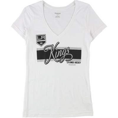 Reebok Womens LA Kings Hockey Graphic T-Shirt, White, Small