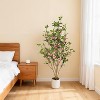 2PCS 4FT Artificial Trees with Planters Faux Potted Plants for Indoor/Outdoor, Thanksgiving Christmas Decor, Fake Tree Flower for Home Office Wedding - 2 of 4