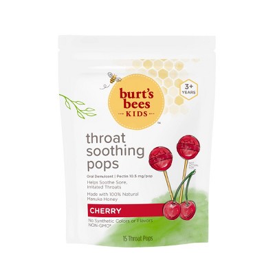 Image of Burt's Bees Kids' Throat Pops - Cherry - 15ct