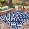 Outdoor Modern Reversible Erasable Area Rugs for Garden Backyard Large Portable Lightweight Plastic Straw Rug for Camping RV Auto Patio Picnic Mat - 4 of 4