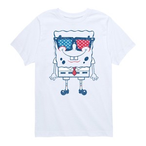 Boys' - SpongeBob SquarePants - Flag Fill Sunglasses Short Sleeve Graphic T-Shirt - 1 of 4