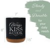 Elanze Designs Kiss The Cook Black X-Large Cork Bottom Kitchen Utensil Holder - 2 of 4