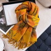 Anna-Kaci Floral Pattern Soft Jacquard Scarf with Twisted Fringe Trim 78.5×25.5 Inches - 2 of 3