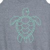 Women's - Instant Message - Nautical Sea Turtle Graphic Racerback Tank - 2 of 4