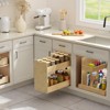 13.5” W x 18.5”H 2-Tier  Adjustable Pull Out Cabinet Organizer with Soft Close Wood Spice Rack for Narrow Cabinet - 3 of 4