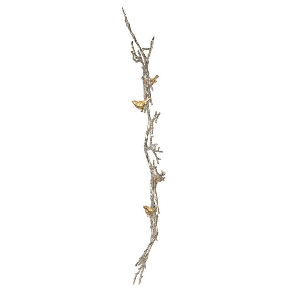 Photos - Wallpaper Branch Wall Decor Gold - A&B Home