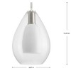 Progress Lighting Carillon 1-Light Pendant, Brushed Nickel, Clear and Opal Glass Shade - 4 of 4