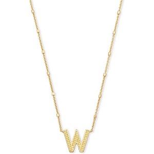 Letter A-Z Pendant Necklace for Women, 14K Gold Plated Fashion Jewelry - 1 of 4