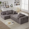 NicBex Couches for Living Room 108" Upholstered Modular L Shape Sectional Sofa Couch Set Free Combination Chenille With 6 Pillows for Bedroom, Grey - 3 of 4