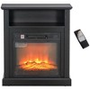 HOMCOM 27" Electric Fireplace with Mantel, Replaceable Fireplace Insert Heater with Realistic Log and Flame Effect, Remote, Black - 4 of 4
