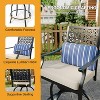 Outdoor Swivel Bar Stools Counter Height with Cushion, 2PCS Patio Bar Stools with Armrest & Back, Tall Outdoor Swivel BarStools for Backyard - 4 of 4