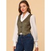 Allegra K Women's Steampunk Dressy Sleeveless Versatile Racerback Suit Vests - 4 of 4