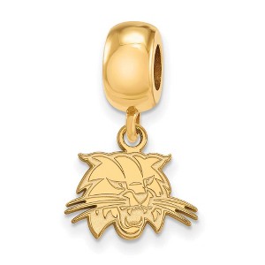 Black Bow Jewelry 14k Yellow Gold Plated Sterling Silver Ohio Bobcats NCAA Bead Charm - 1 of 3