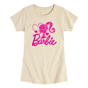 Girls' - Barbie - Logo Hearts Short Sleeve Graphic T-Shirt - 1 of 2