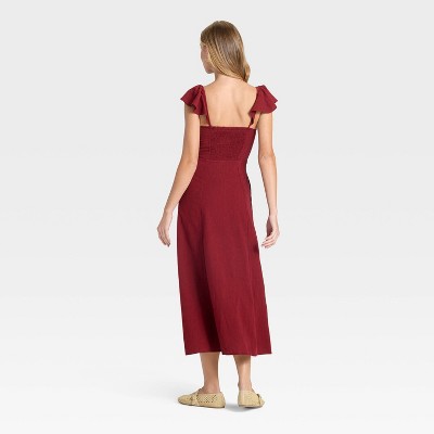 Women&rsquo;s Ruffle Sleeve Maxi A-Line Dress – Universal Thread