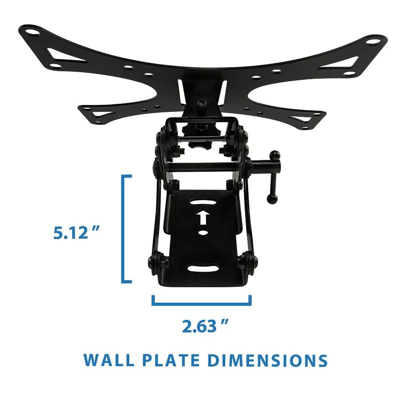 Mount-It! Adjustable Swiveling Tilting Articulating Full Motion TV Wall Mount Bracket ,VESA 75x75 100x100 200x100 200x200 Fits LCD LED 19 - 32 inches, 3 of 9