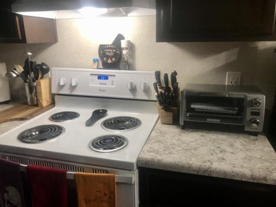 BLACK+DECKER Crisp ‘N Bake Air Fry 4-Slice Toaster Oven, Silver & Black,  TO1787SS