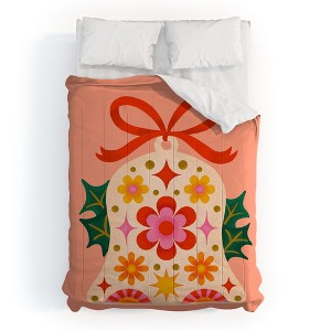 Jessica Molina Retro Christmas Sleigh Bell Comforter + Pillow Sham(s) - Deny Designs - 1 of 3