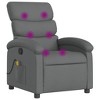 vidaXL Massage Recliner Chair Dark Gray Fabric - 2 of 4