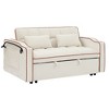NicBex 55.5" Multi-Functional Sofa Bed with USB Port,Foldable Sofa with Adjustable Backrest&Phone Holder,Convertible Couch Bed for Living Room - 2 of 4
