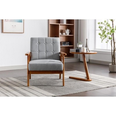 NicBex Upholstered Accent Chair with Side Table,Modern Arm Chairs for Bedroom,Reading Room