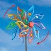 Collections Etc Colorful Spectrum Double Wind Spinner Outdoor Garden Stake - 2 of 3