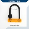 Unique Bargains Bicycle Lock Durable Anti-Theft Bicycle Padlock Cable Lock Orange 1 Set - 4 of 4