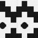 black, white geometric wall