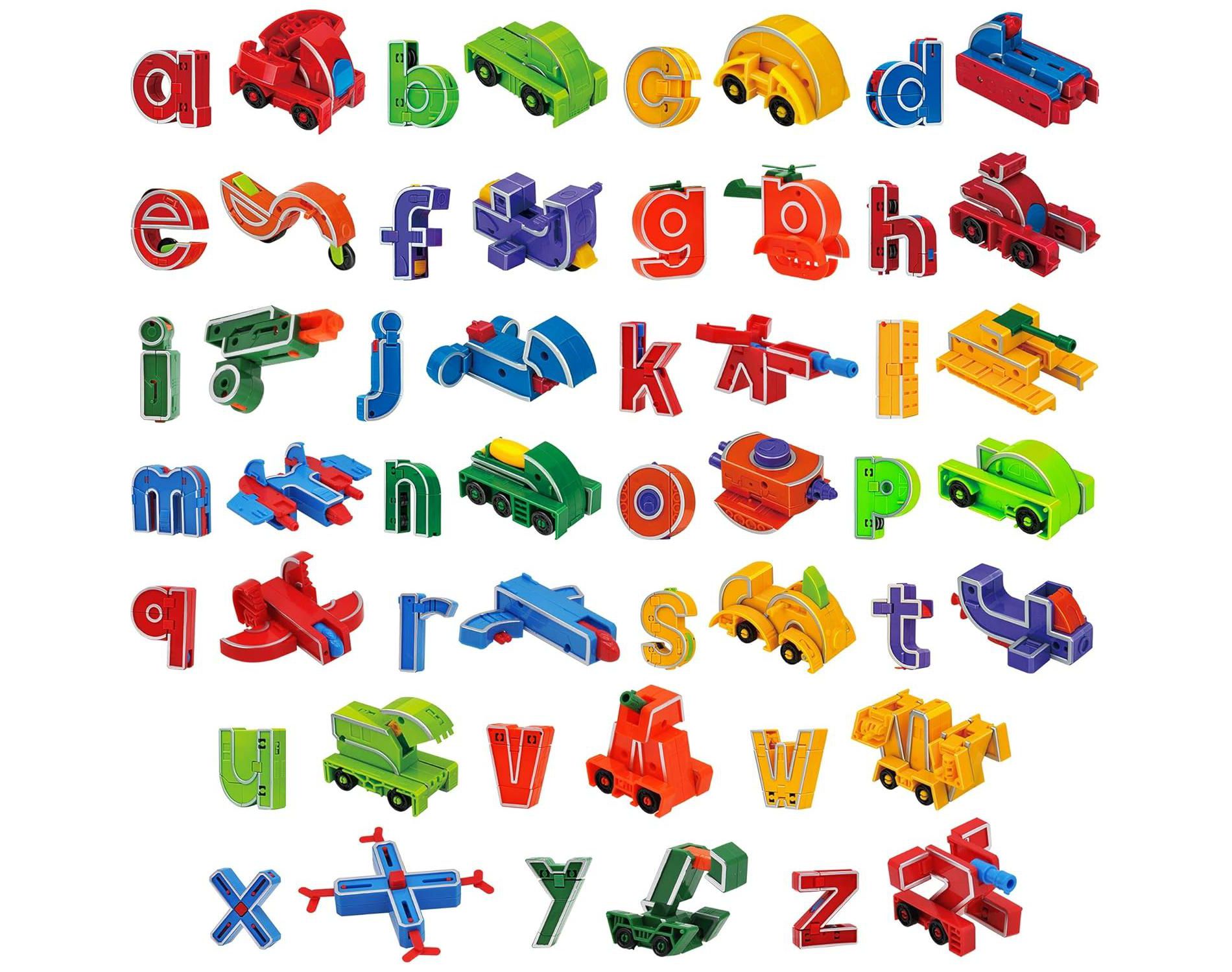 SYNCFUN 26PCS Alphabet Transforming Robot Action Figure Toys for Kids ABC Learning, Pre-School Education Toy for Toddlers 3 4 5 6 Years Old
