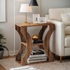 Hommoo 3-Tier Farmhouse Narrow End Table with Storage Shelves - 4 of 4