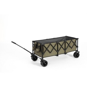 Foldable Extended Wagon with 220lbs Weight Capacity, Heavy Duty 300L Folding Utility Garden Cart - 1 of 4