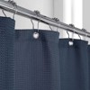 Shower Curtain, Hotel Quality Waffle Weave Textured Fabric Shower Curtains for Bathroom Washable - 3 of 4