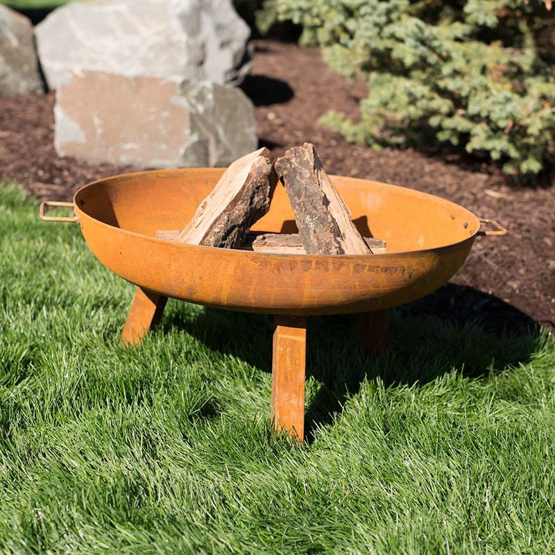 Sunnydaze Outdoor Camping or Backyard Round Cast Iron Rustic Fire Pit Bowl with Handles, 2 of 10