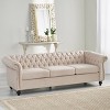 NicBex 3 Seater Sofa Couch with Tufted Button Back Modern 84.75 Inch Comfy Sleeper Couch with Wood Legs for Living Room - 2 of 4