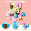 Joyin 24/12 Packs Prefilled Easter Eggs with Mini Stuffed Animal Plush Toys for Kids Easter Egg Hunt Filler Stuffer Party Favor Gifts - 4 of 4