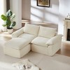 80'' Corduroy Cloud Modular Sectional Sofas with High-Density Sponge Seat and Freely Combinable Design - 4 of 4