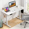 Tangkula 48" x 24" Electric Standing Desk w/ 3 Memory Height Settings 2 Hanging Hooks White - 2 of 4