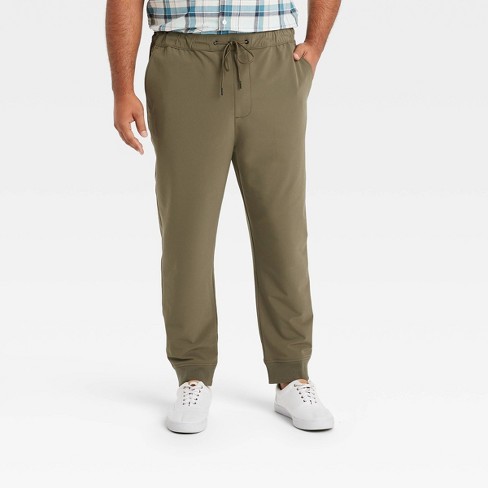 Men's Big & Tall Tech Jogger Pants - Goodfellow & Co™ Olive Green 3xlt ...