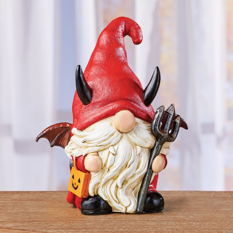Collections Etc Halloween Devil Trick-or-Treat Gnome Figurine 9.25 X 6.25 X 11, 2 of 3