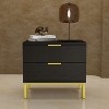 FUFU&GAGA Contemporary Design Two Drawer Nightstand for Bedroom Storage Bedside Dresser - 2 of 4