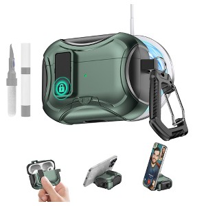 HTUTWOO for AirPods Pro 3 Case, Shockproof Headphone Protective Cover, MagSafe Magnetic Design with Drop-Proof Lock and Cleaning Kit - 1 of 4