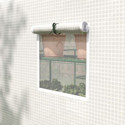 White Small Walk-In Greenhouse with Shelves