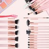Makeup Brush Set 16 Pcs with 1 Eyebrow Razor Premium Synthetic Foundation Powder - 2 of 4