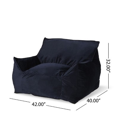 CAVINAS Velvet Bean Bag Chair with Arms,Two Size Options Large Bean Bag Chairs for Adults,Lounge Chair Indoor for Bedroom,Living Room Furniture