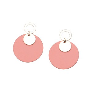 SOHI Women's Black Block Drop Earrings - 1 of 3