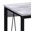 INFURNIC Desks Antique 35.5" Writing Desk with Metal Sled Base Rustic Industrial Design for Home Office, Grey, 35.5"*18.5"*28.5" - 4 of 4