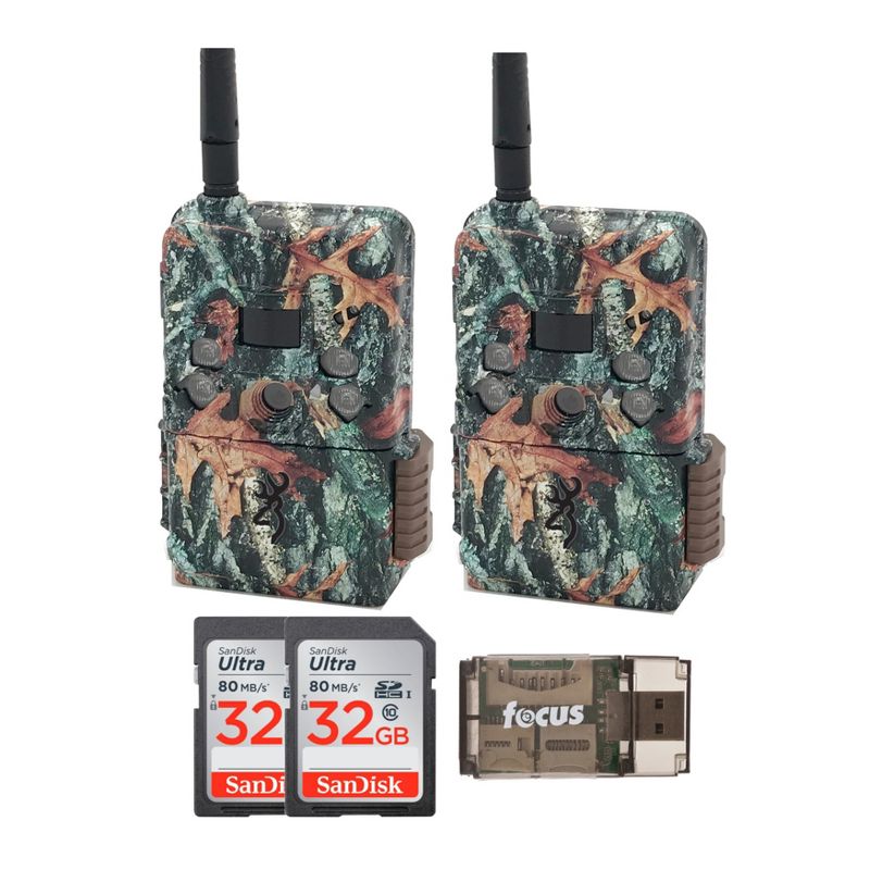 Browning Defender Pro Scout Cellular Trail Camera (2-Pack) w/ SD Cards Bundle, 1 of 4