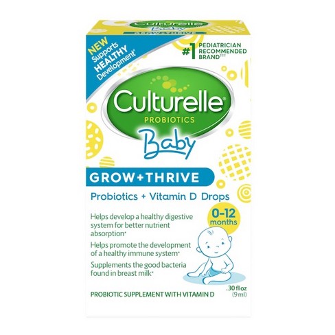 Culturelle Baby Grow Thrive Probiotic Vitamin D Drops 030 Fl Oz